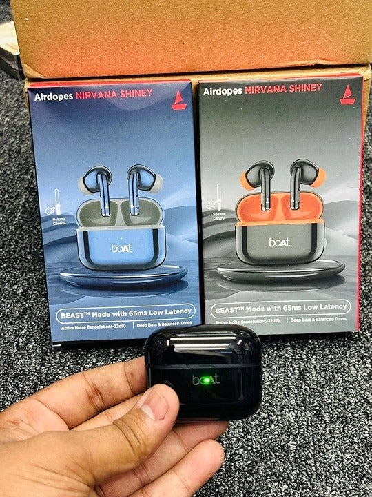 HHM Beast Mode Nirvna Shiney with 65ms Low Latency Ear Buds (Black)