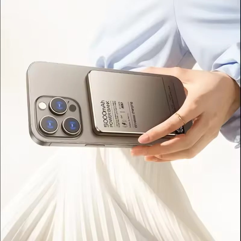 New High quality Alloy Fast Charger Power Banks With Gifts Backup Battery Powerbank Magnetic Wireless Phone Charger For Magsafe