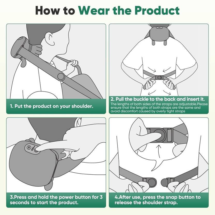 AHCS Bionic Heated Massager, Wireless Portable Shiatsu Neck and Back Massager Deep Tissue 4D Kneading Massage, Simulated Human Hand Design for Pain Relief Massager