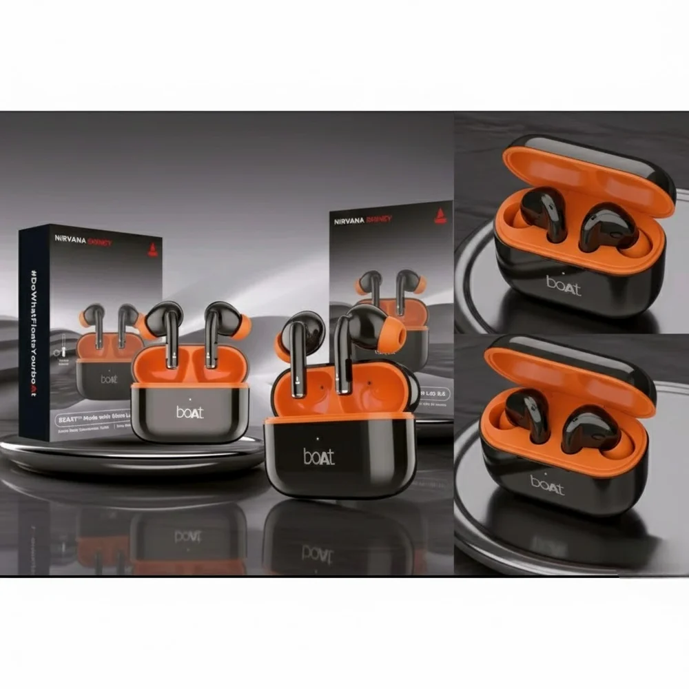 HHM Beast Mode Nirvna Shiney with 65ms Low Latency Ear Buds (Black)