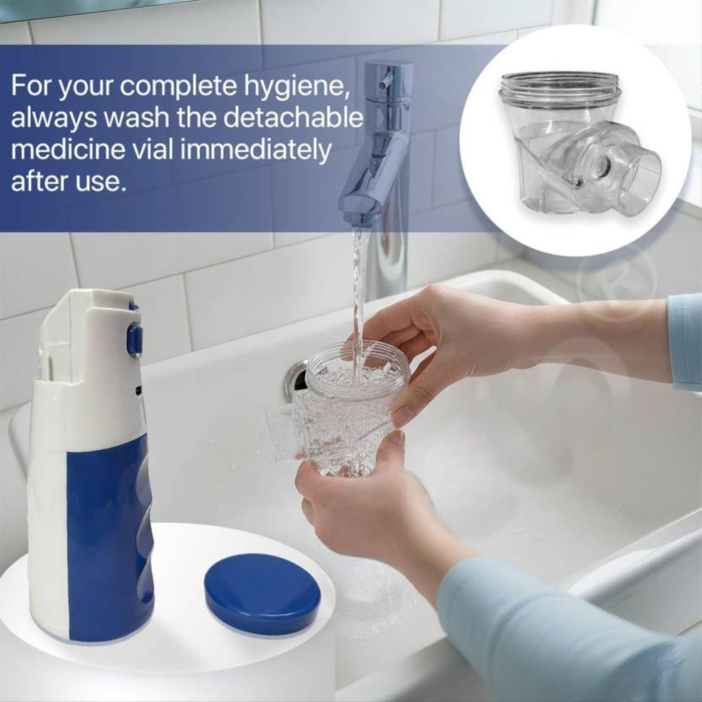 ORANCLE CARE Portable Nebulizer for Adults,Kids for Breathing Problem White-Blue Nebulizer (White)