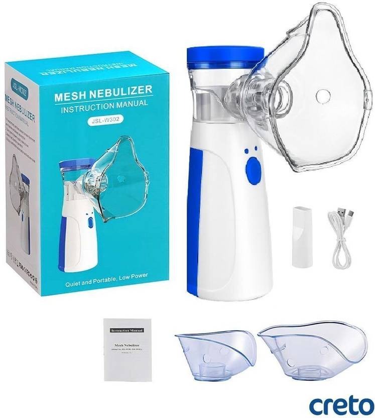 ORANCLE CARE Portable Nebulizer for Adults,Kids for Breathing Problem White-Blue Nebulizer (White)