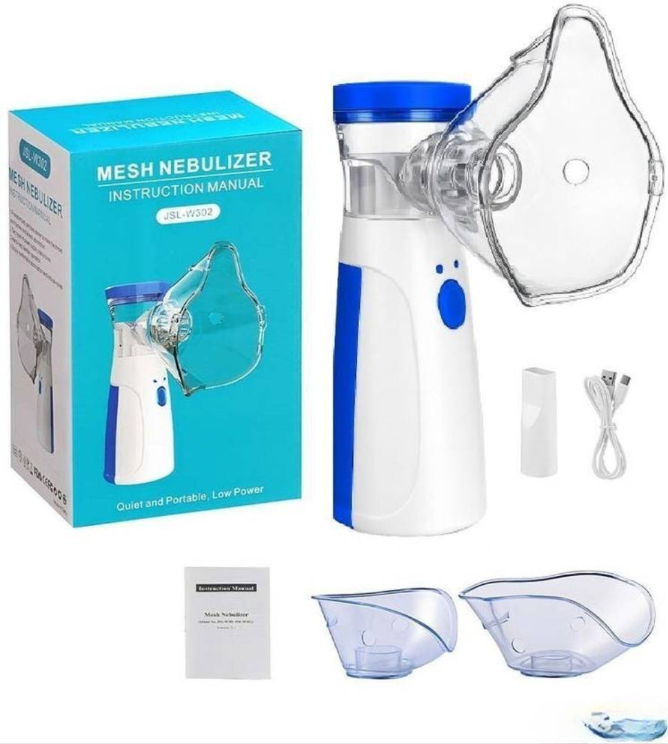 ORANCLE CARE Portable Nebulizer for Adults,Kids for Breathing Problem White-Blue Nebulizer (White)